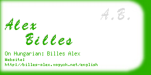 alex billes business card